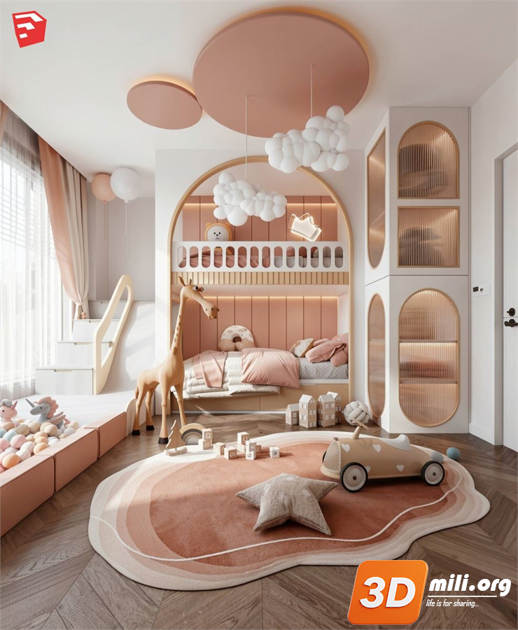 Children Room Scenes  Skp FIles 